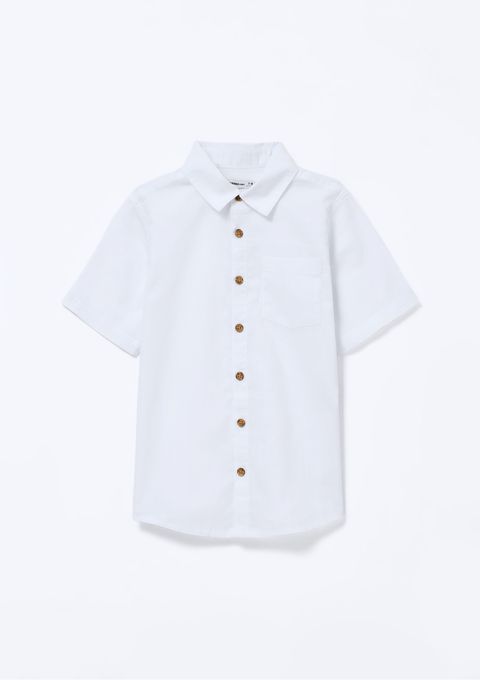 Camisa Infantil Menino Manga Comfort - Branco — Hering