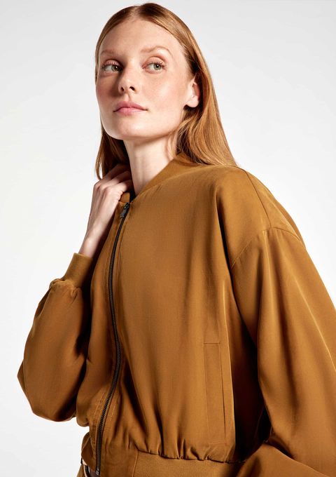 Jaqueta Feminina Bomber Peach Touch - Marrom — Hering