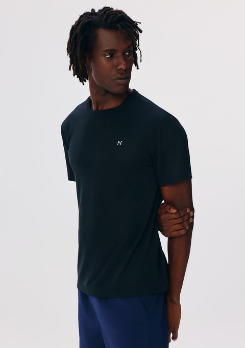 Camiseta Esportiva Masculina Manga Curta com Refletivo Easy Care - Preto — Hering