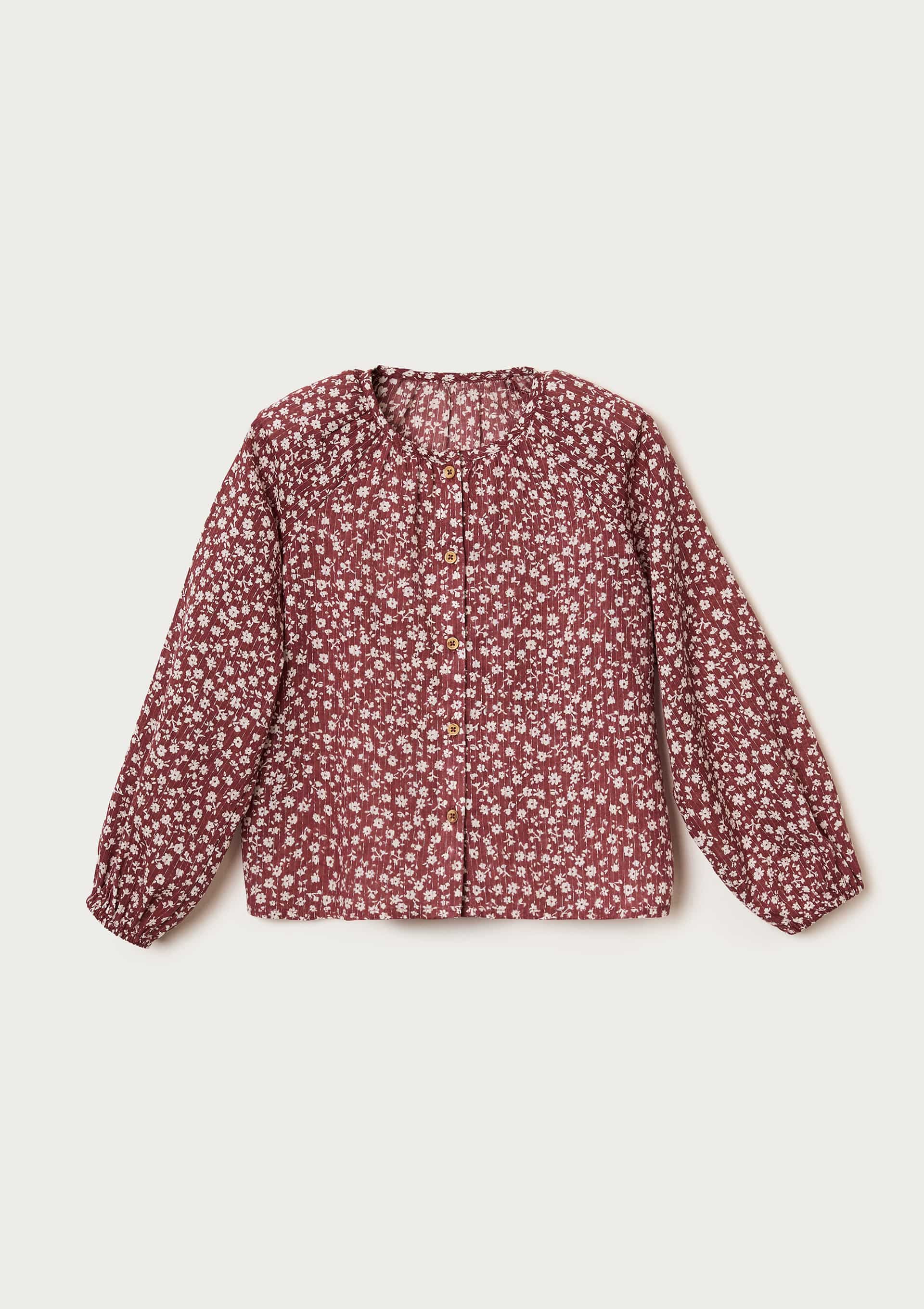Blusa Infantil Menina Manga Longa Estampada - Vermelho — Hering