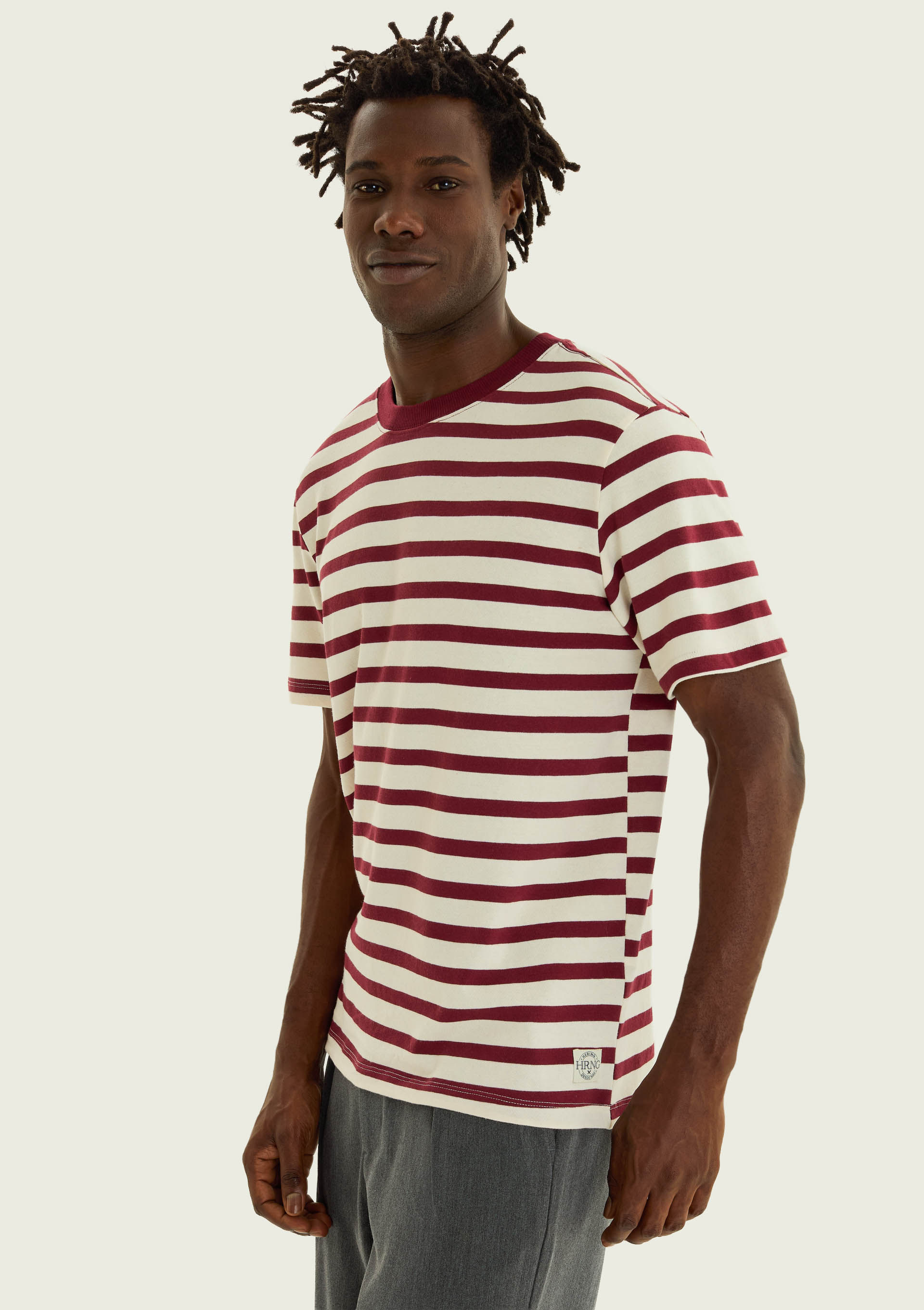Camiseta Masculina Fio Tinto Listrada - Vinho — Hering