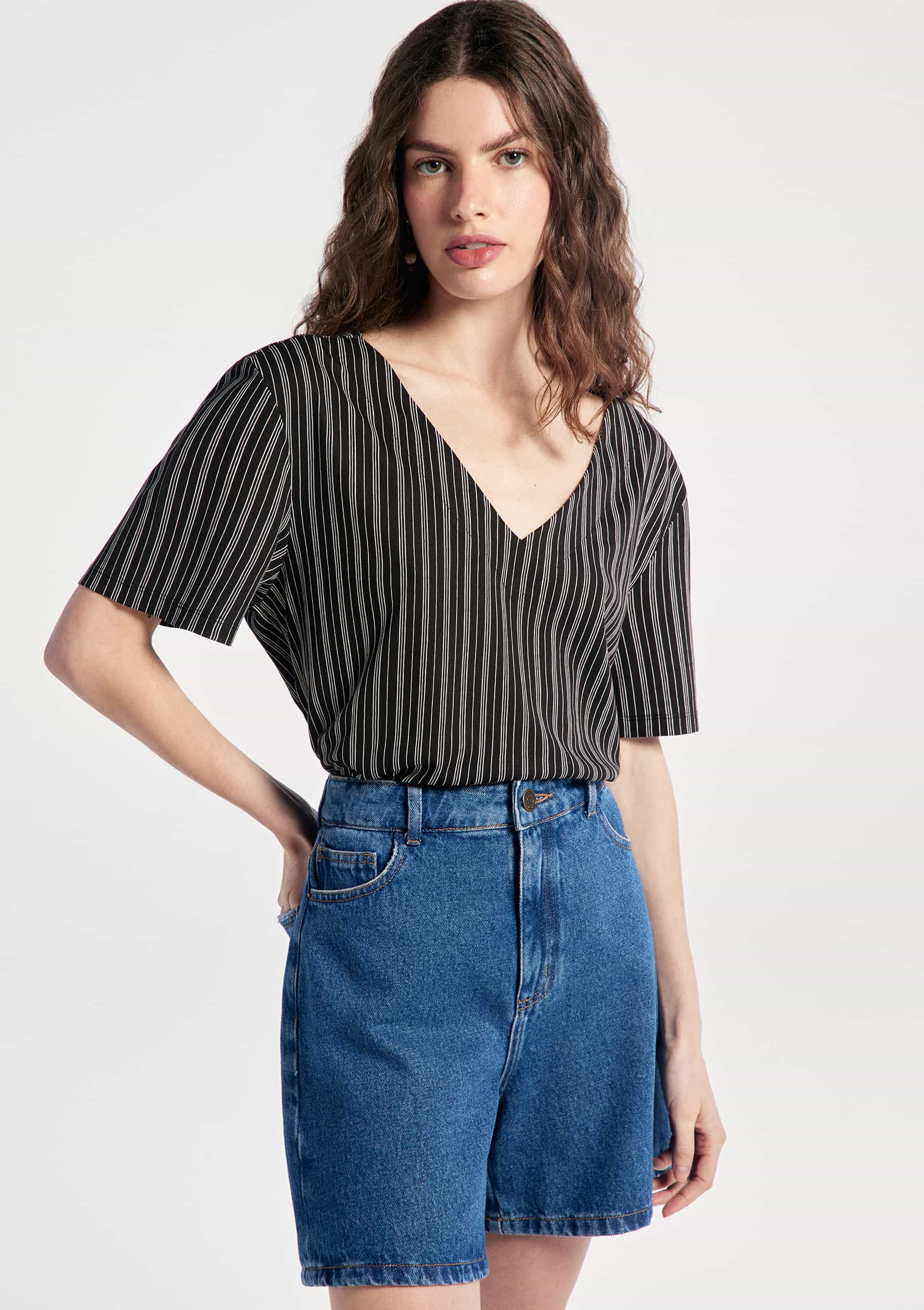 Blusa Feminina em Viscose Estampada - Marrom — Hering