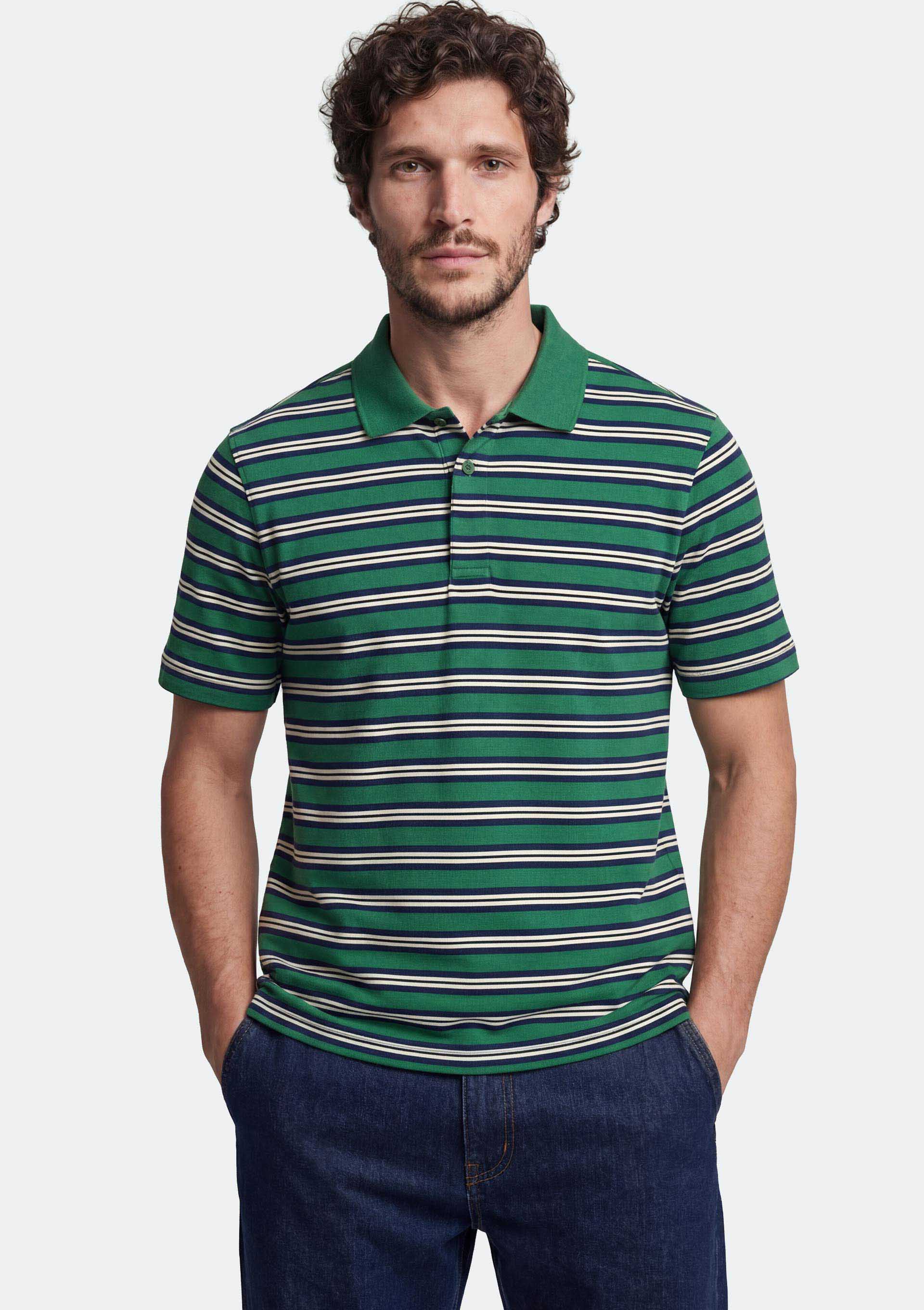 Camisa Polo Masculina em Piquet Fio Tinto - Verde — Hering