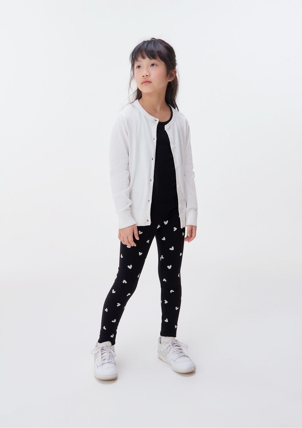 Cardigan Infantil Menina em Tricô - Off White