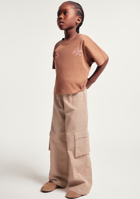 Calça Infantil Menina Reta Fio Tinto - Marrom — Hering