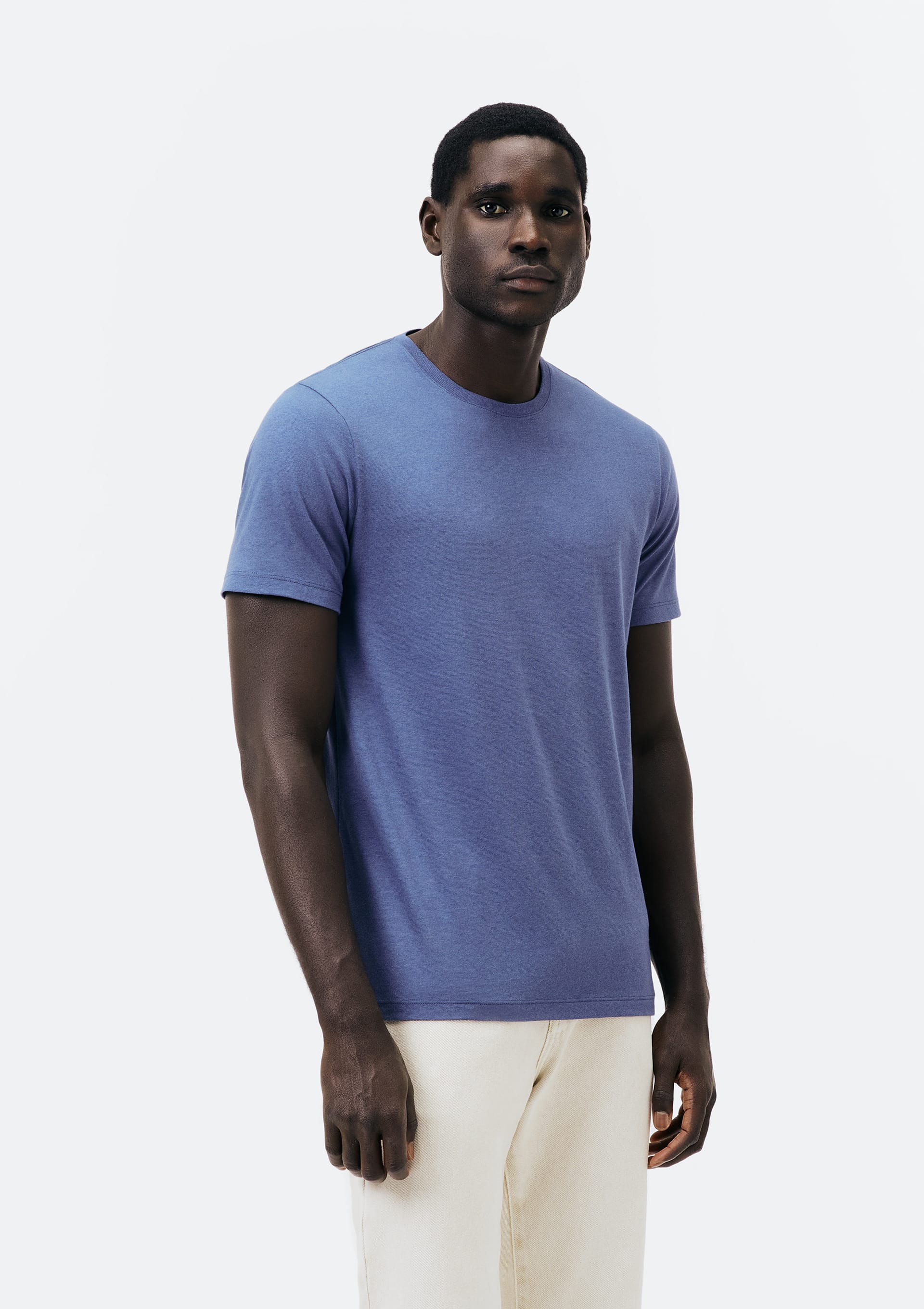 Camiseta Básica Masculina Manga Curta em Malha H+ - Azul — Hering