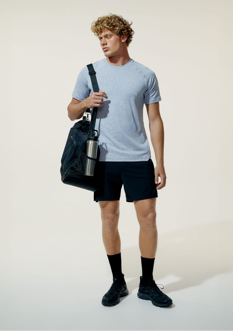 Shorts Esportivo Masculino Runner com Bolso Traseiro - Preto