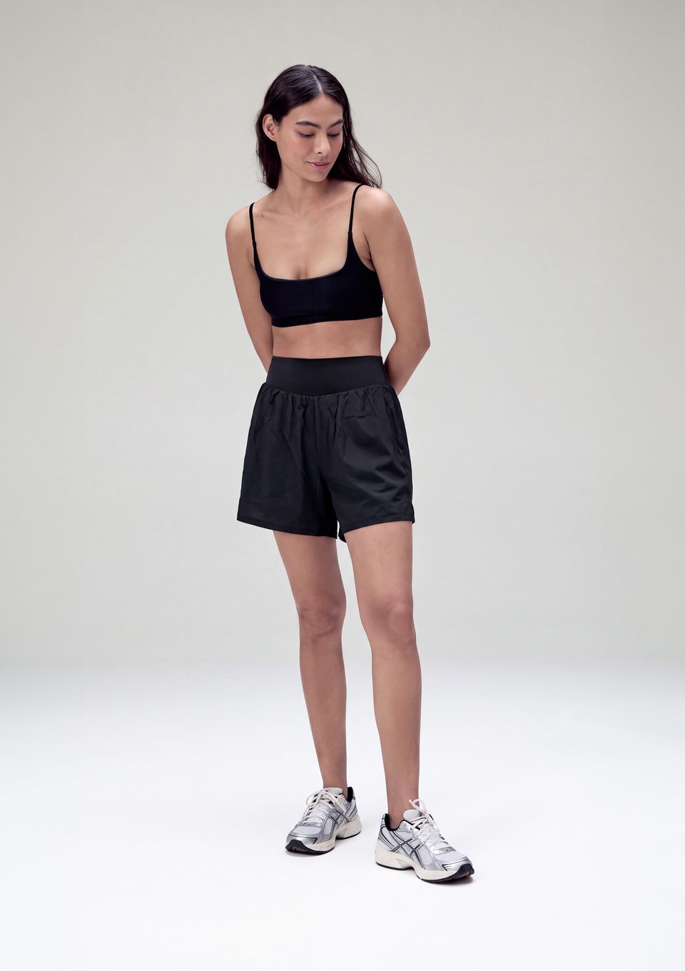 Shorts Esportivo Feminino Secagem Rápida - Preto