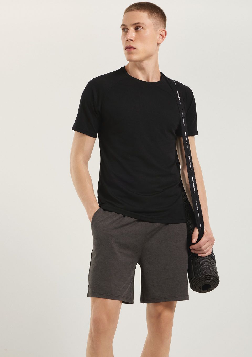 Bermuda Esportiva Masculina Mescla - Preto