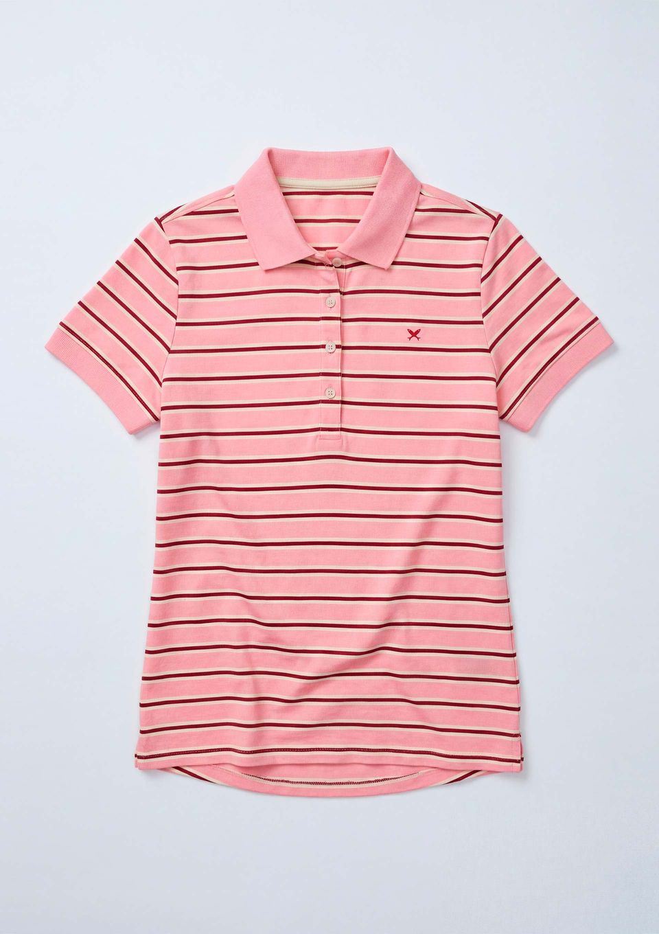 Polo Feminina em Malha Piquet Fio Tinto - Rosa