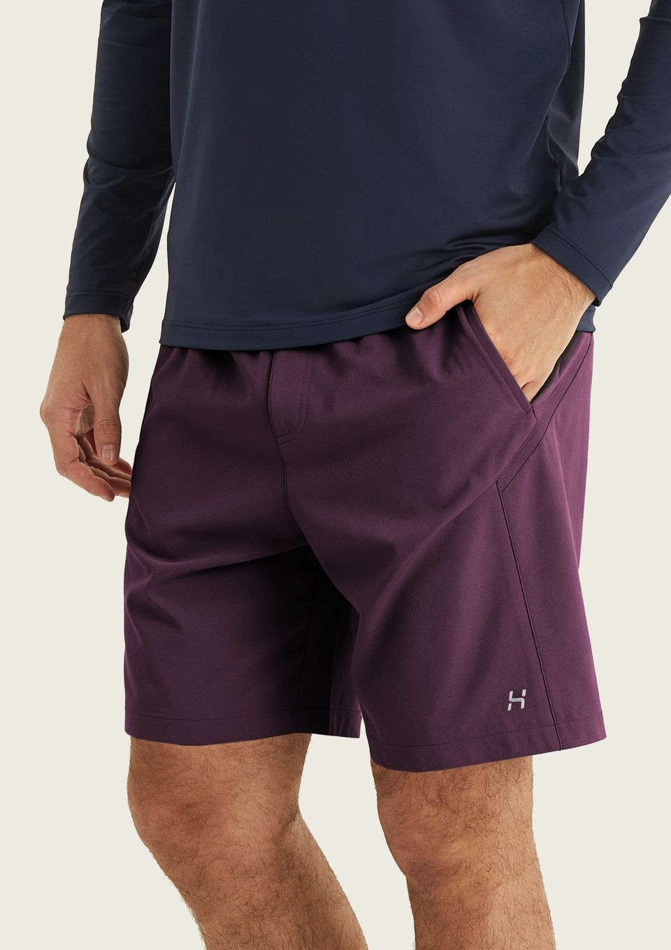 Bermuda Esportiva Masculina com Recorte - Vinho