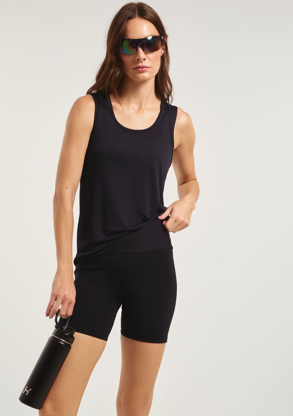 Regata Esportiva Feminina Nadador Proteção Uv - Preto