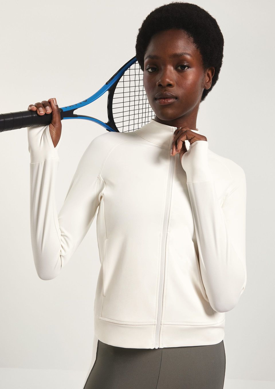 Jaqueta Esportiva Feminina Alta Performance - Off White