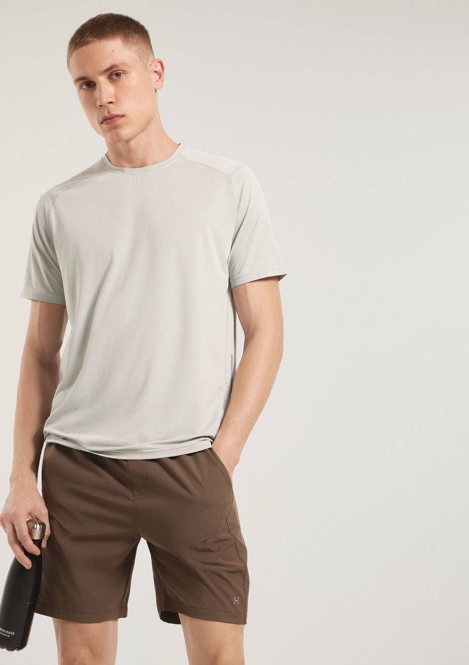 Camiseta Esportiva Masculina Manga Curta Hiit - Cinza