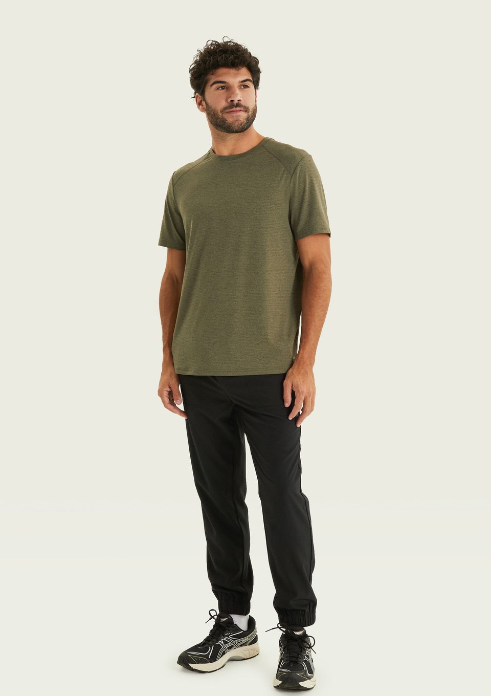 Camiseta Esportiva Masculina com Textura - Verde