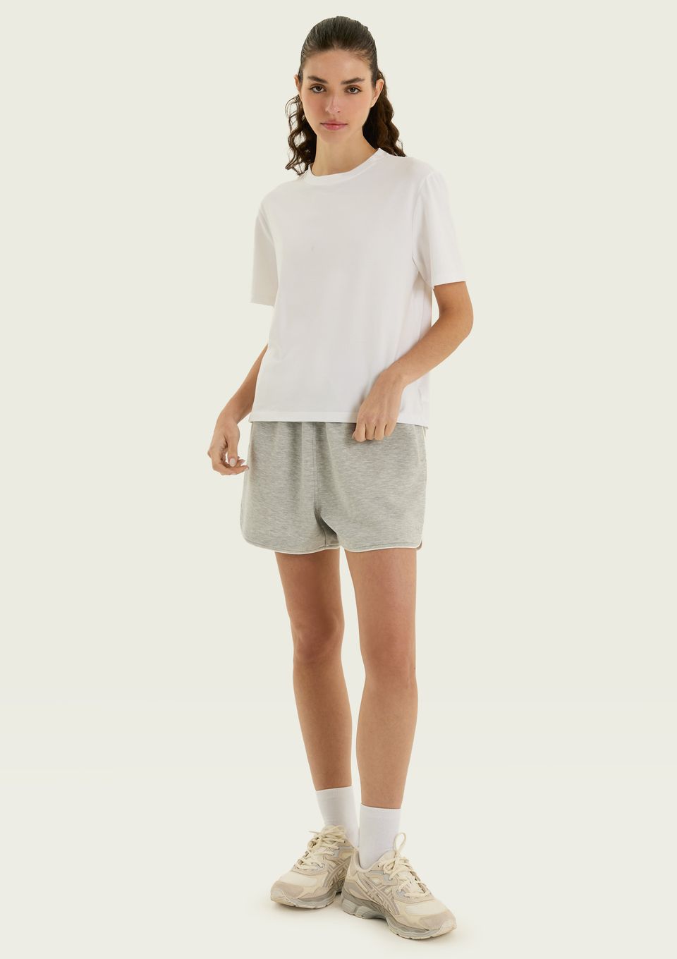 Camiseta Esportiva Feminina Secagem Rápida - Off White