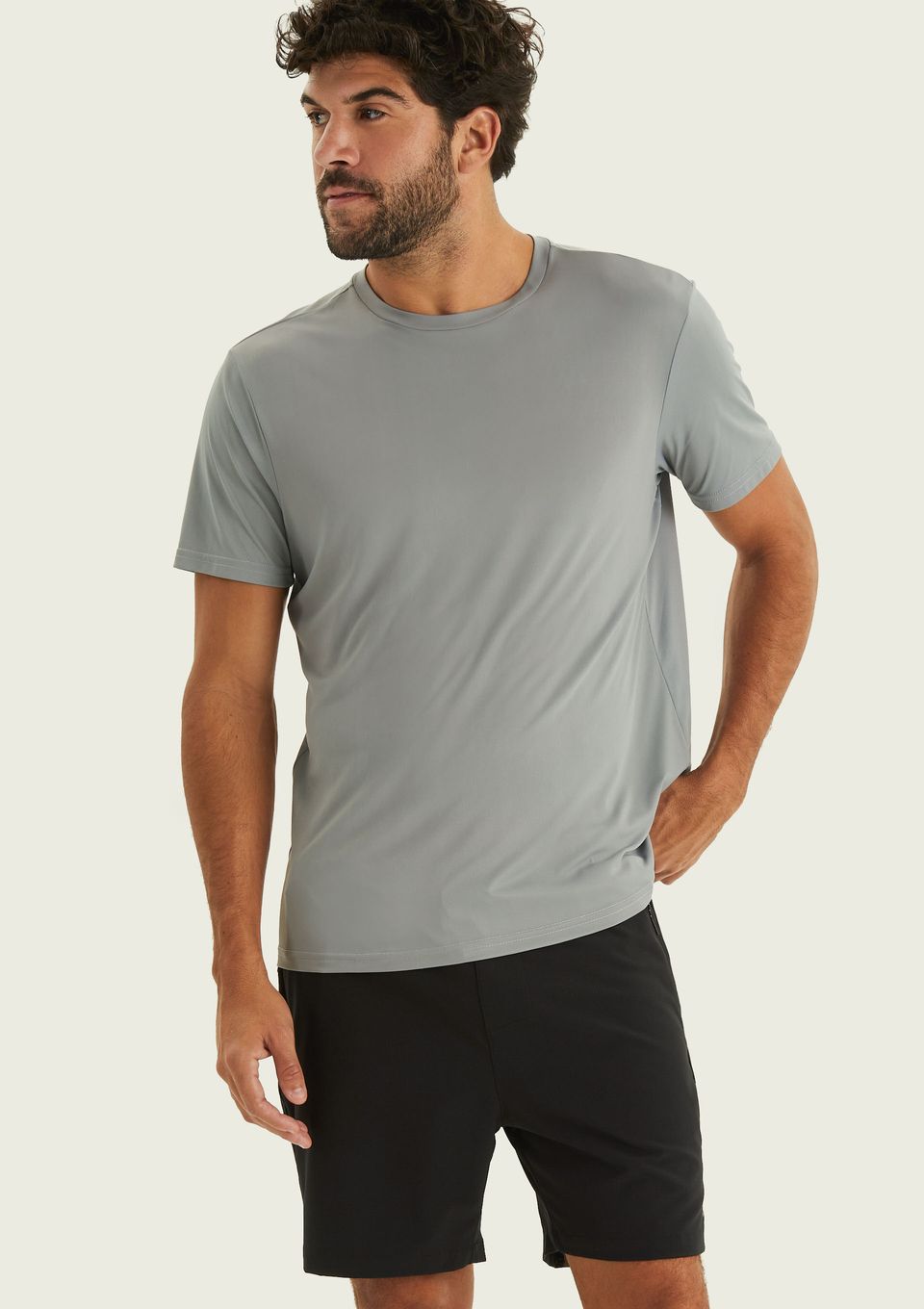 Camiseta Esportiva Masculina Manga Curta Pace - Cinza