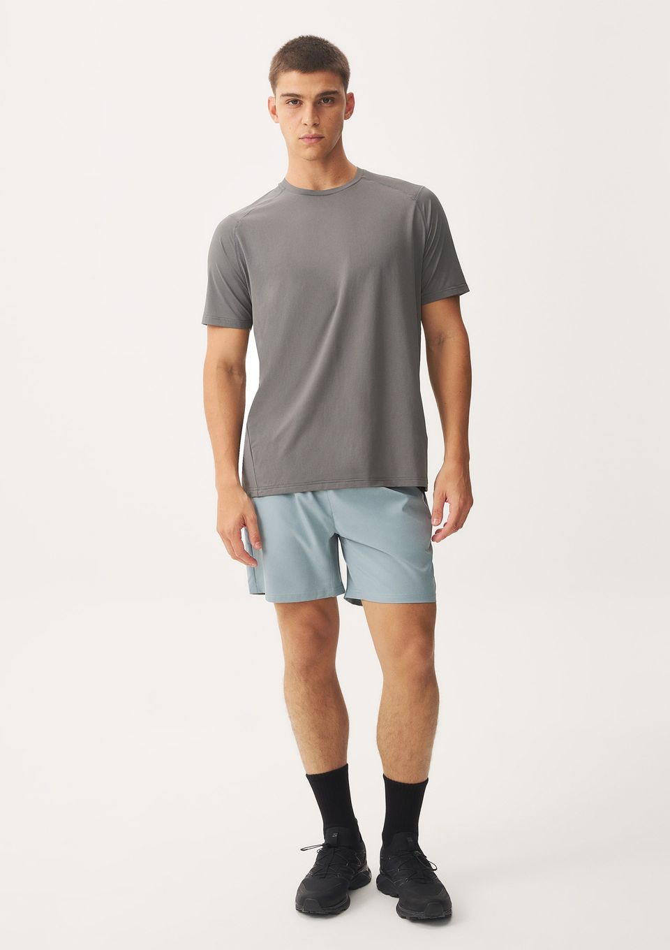 Camiseta Esportiva Masculina Manga Curta Hiit - Cinza