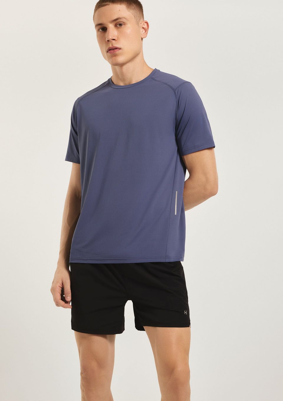 Camiseta Esportiva Masculina Manga Curta Hiit - Azul