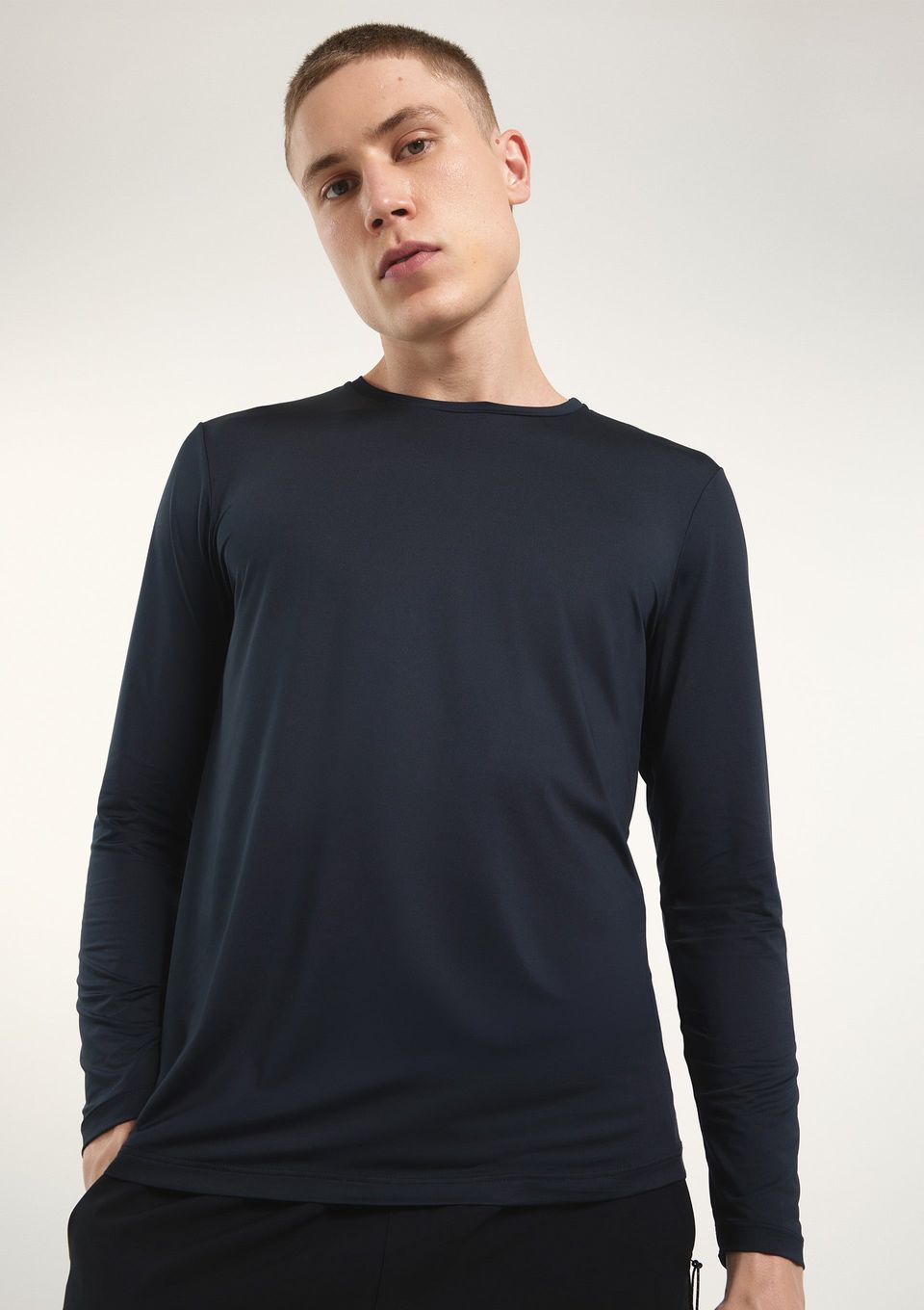 Camiseta Esportiva Masculina Manga Longa Proteção Uv - Preto