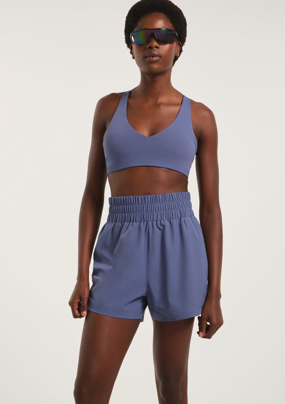 Shorts Esportivo Feminino Runner Easy Care - Azul