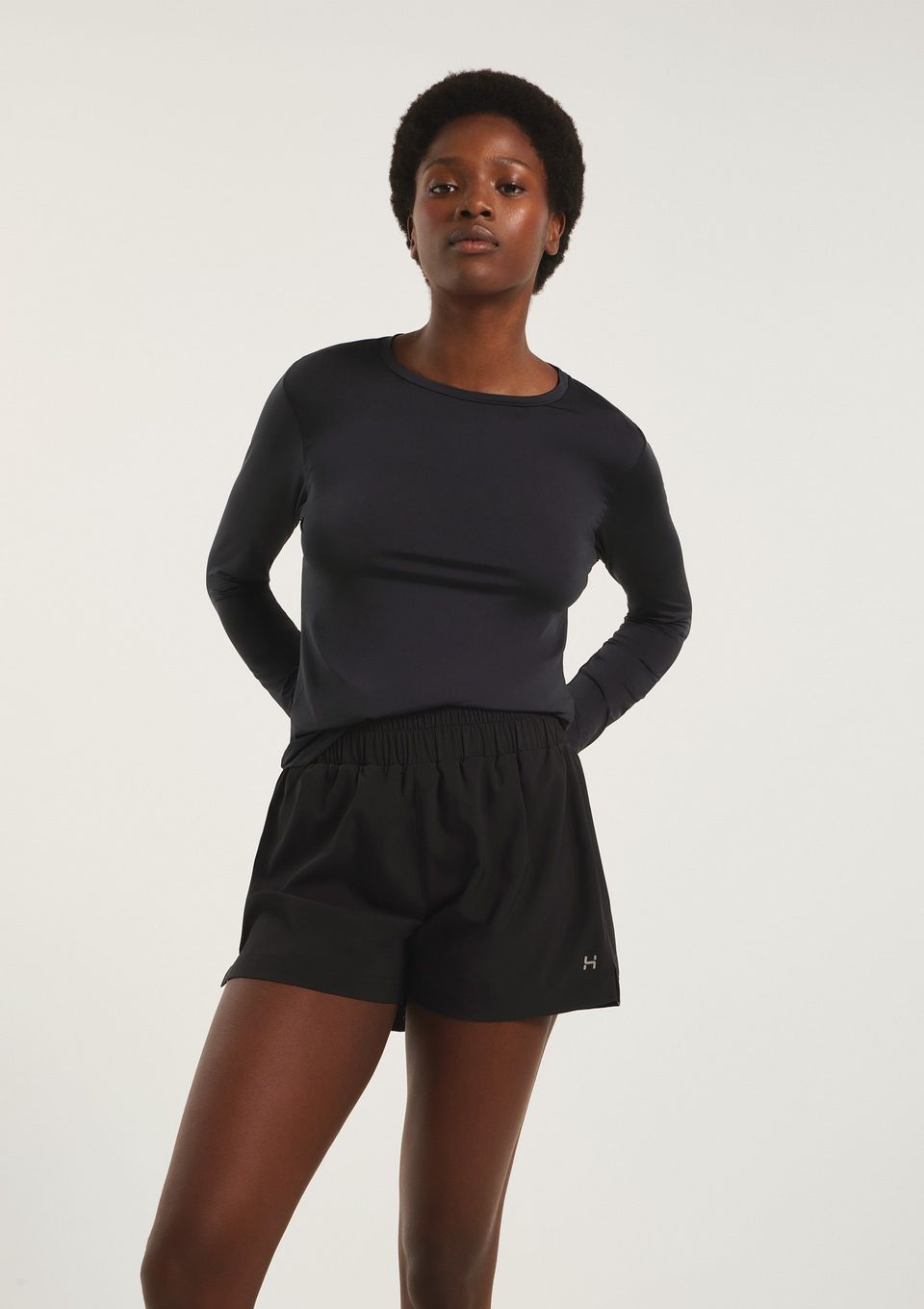 Camiseta Esportiva Feminina Manga Longa Proteção Uv - Preto