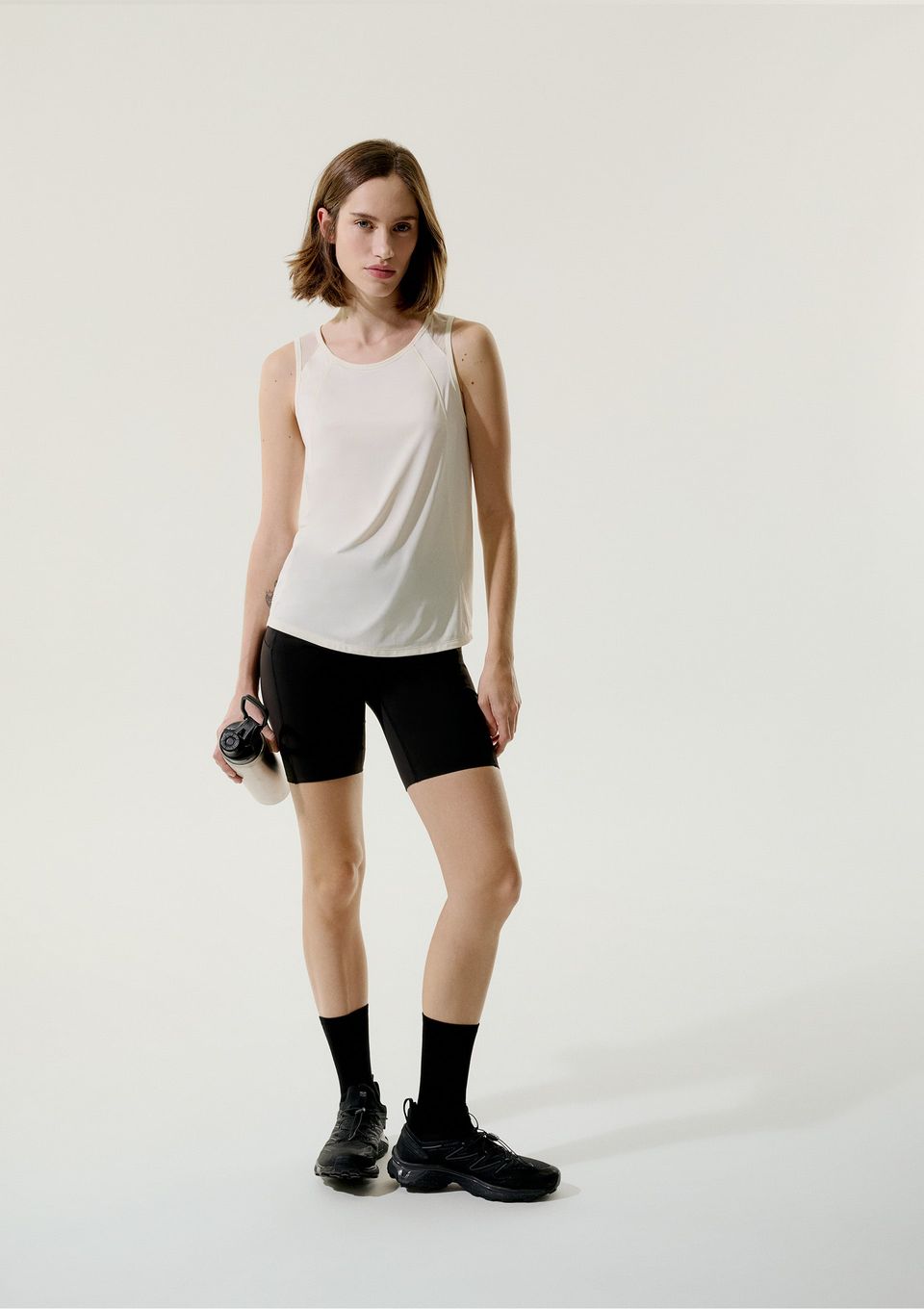 Bermuda Esportiva Feminina Biker Alongada - Preto