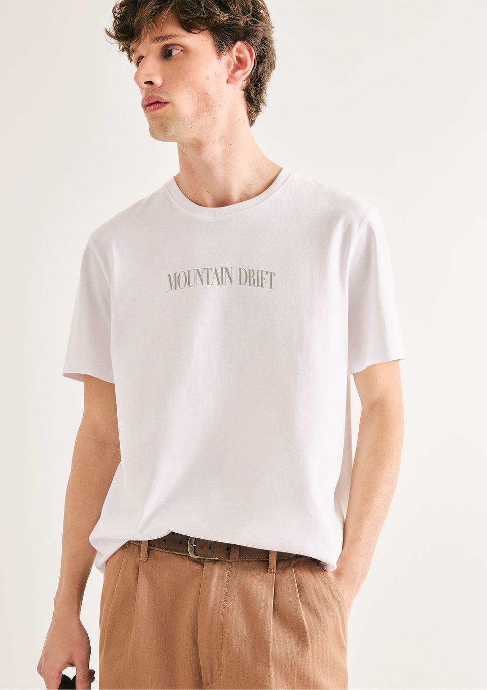 Camiseta Masculina Super Cotton Estampada - Branco