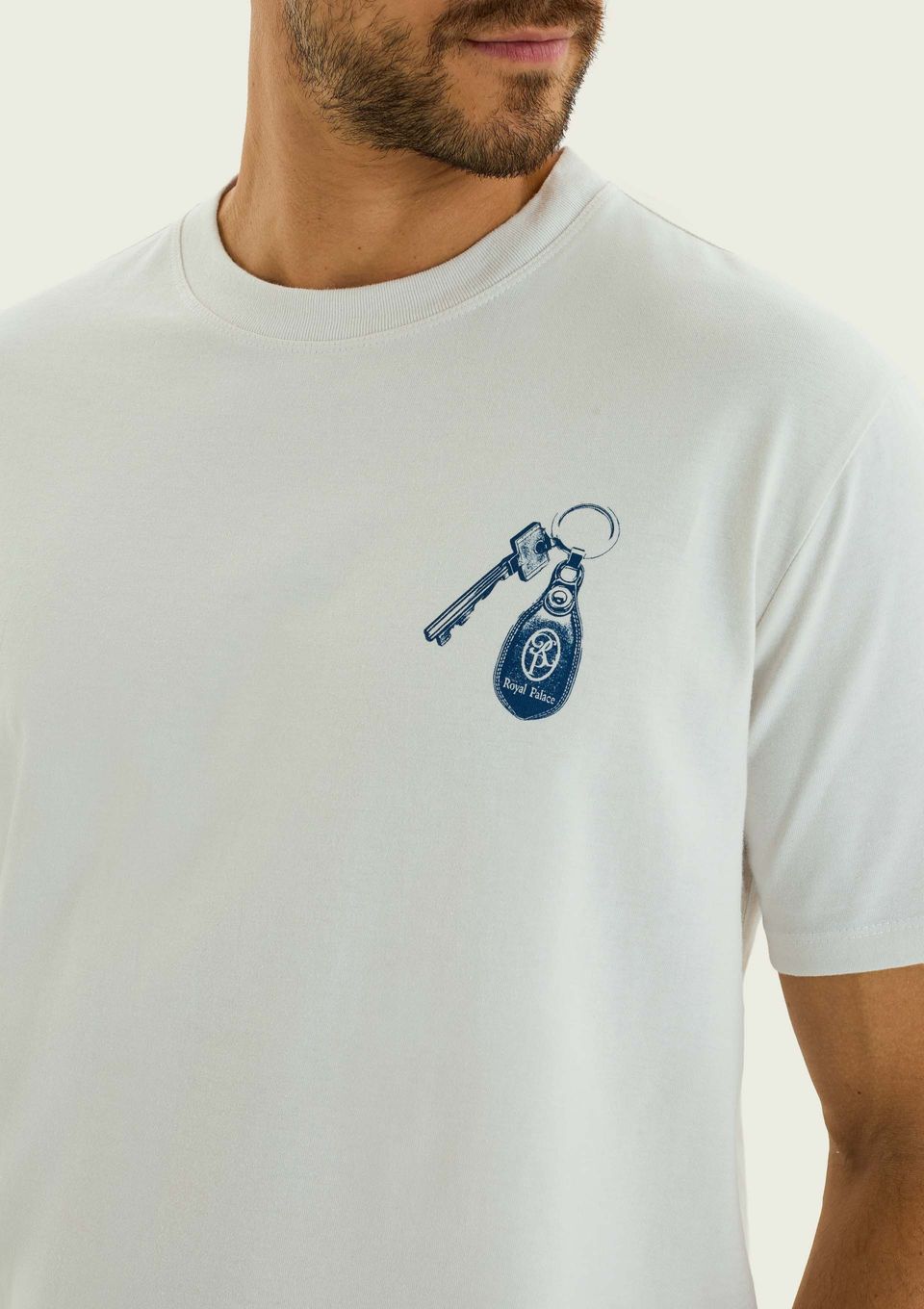 Camiseta Masculina Super Cotton Estampada - Cinza