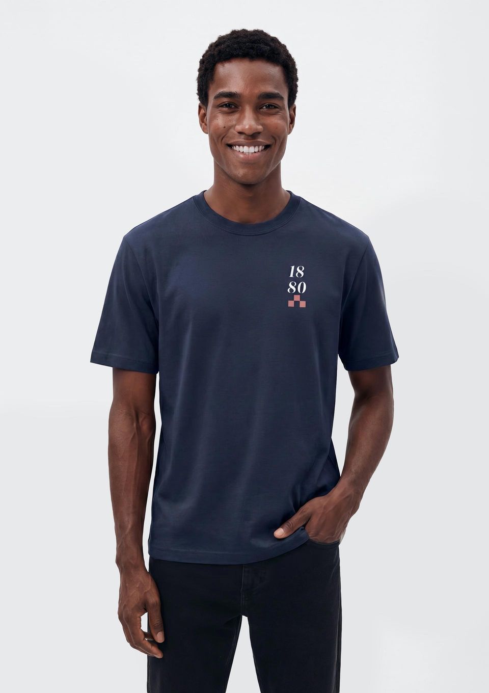 Camiseta Masculina Super Cotton Estampada - Azul