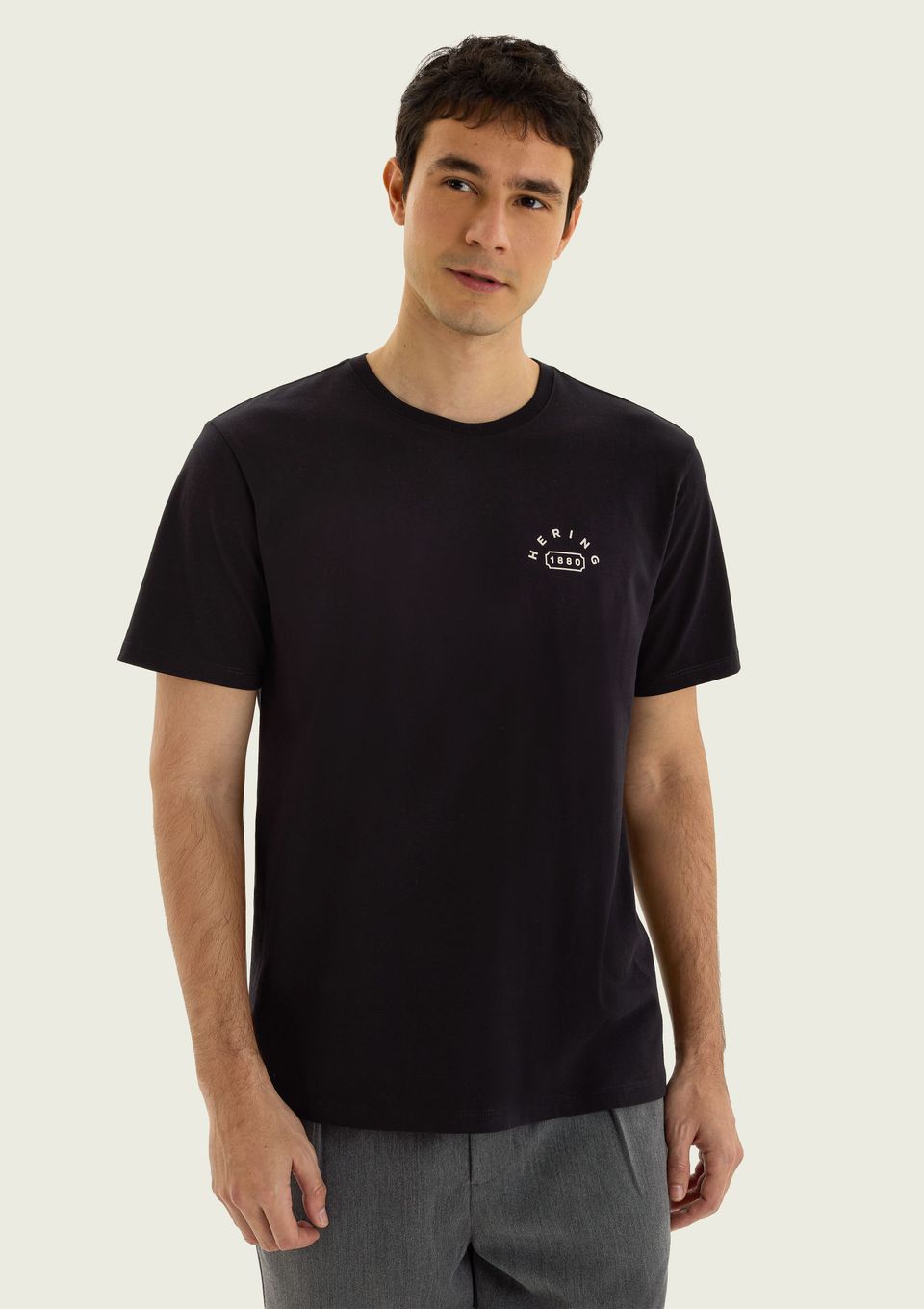 Camiseta Masculina com Estampa em Malha Premium - Preto