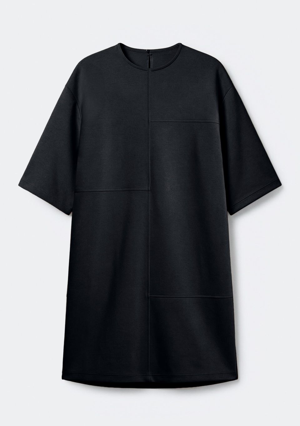Vestido Curto Reto em Viscose - Marrom