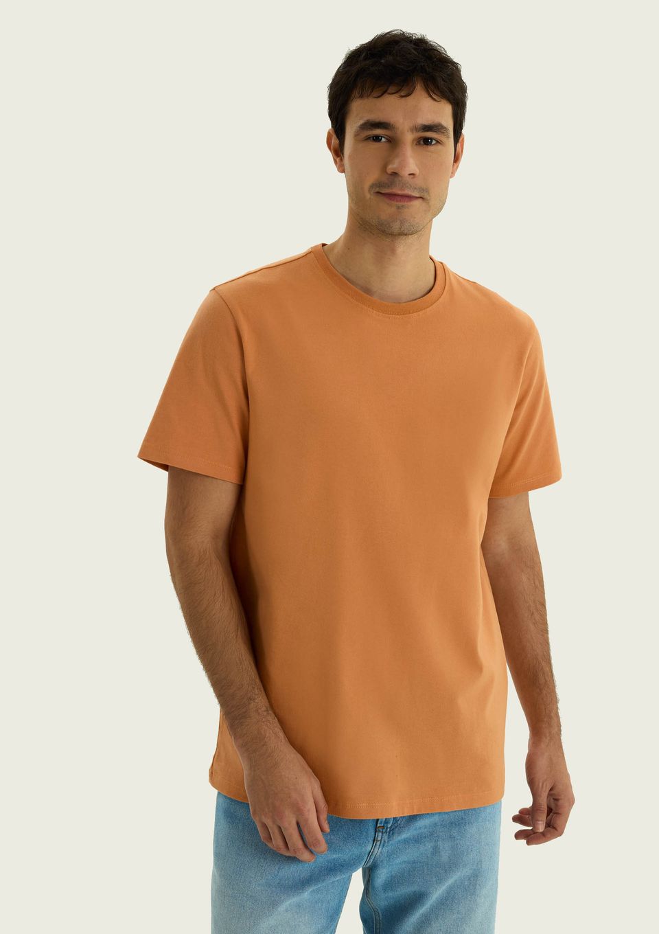 Camiseta Básica Masculina Comfort Super Cotton - Laranja