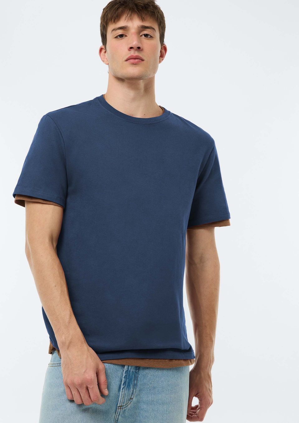 Camiseta Básica Masculina Comfort Super Cotton - Azul
