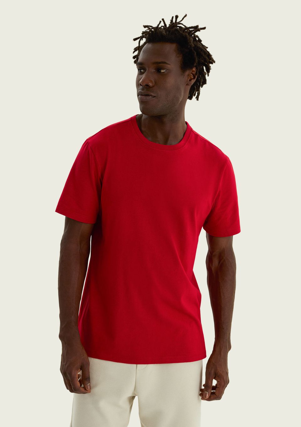 Camiseta Básica Masculina Comfort Super Cotton - Vermelho