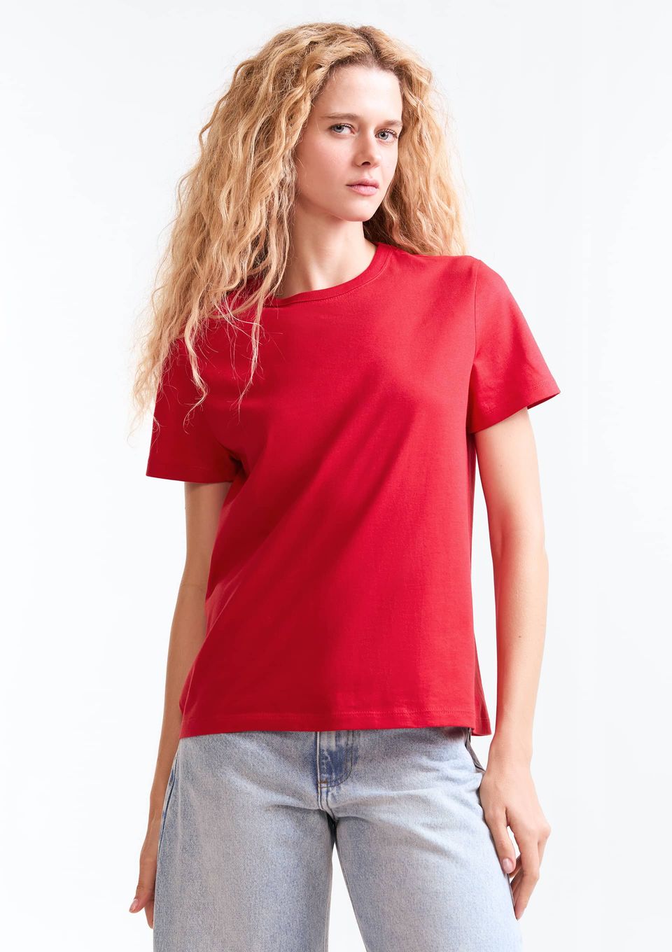 Camiseta Brasil Feminina Manga Curta - Vermelho