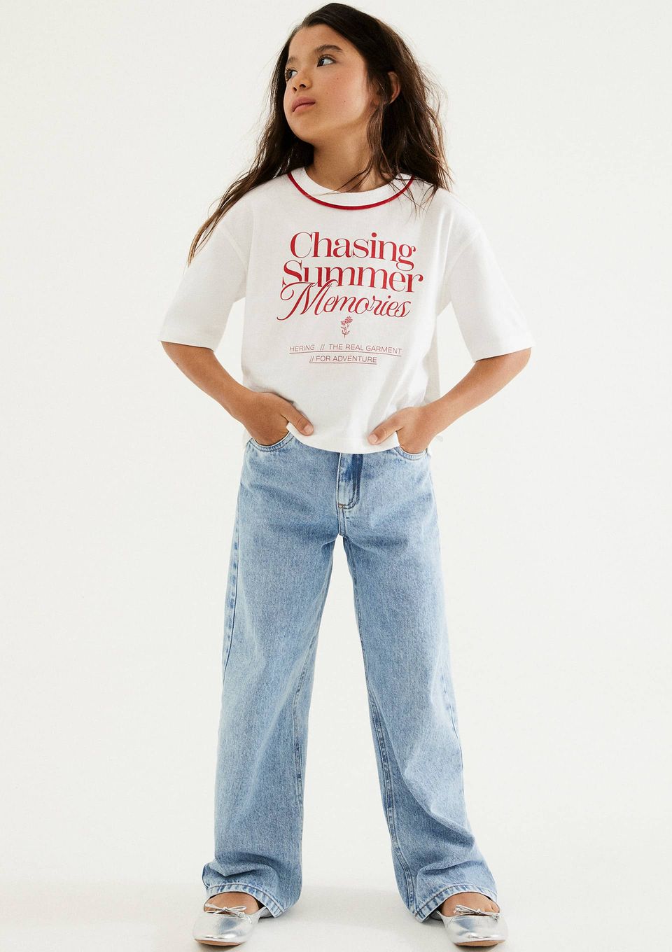 Calça Jeans Infantil Menina Skater Fit - Azul