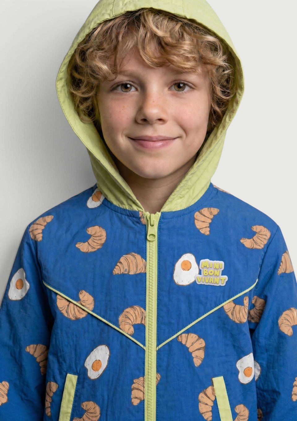 Jaqueta Corta Vento Infantil Unissex Estampada Hering Kids + Renata Vanzetto - Azul