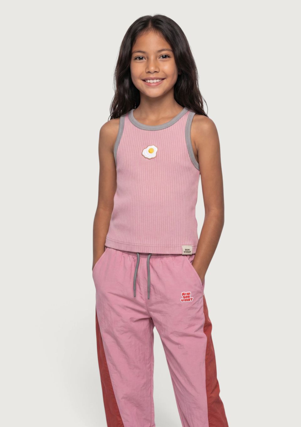 Regata Infantil Menina Ovo Frito Hering Kids + Renata Vanzetto - Rosa