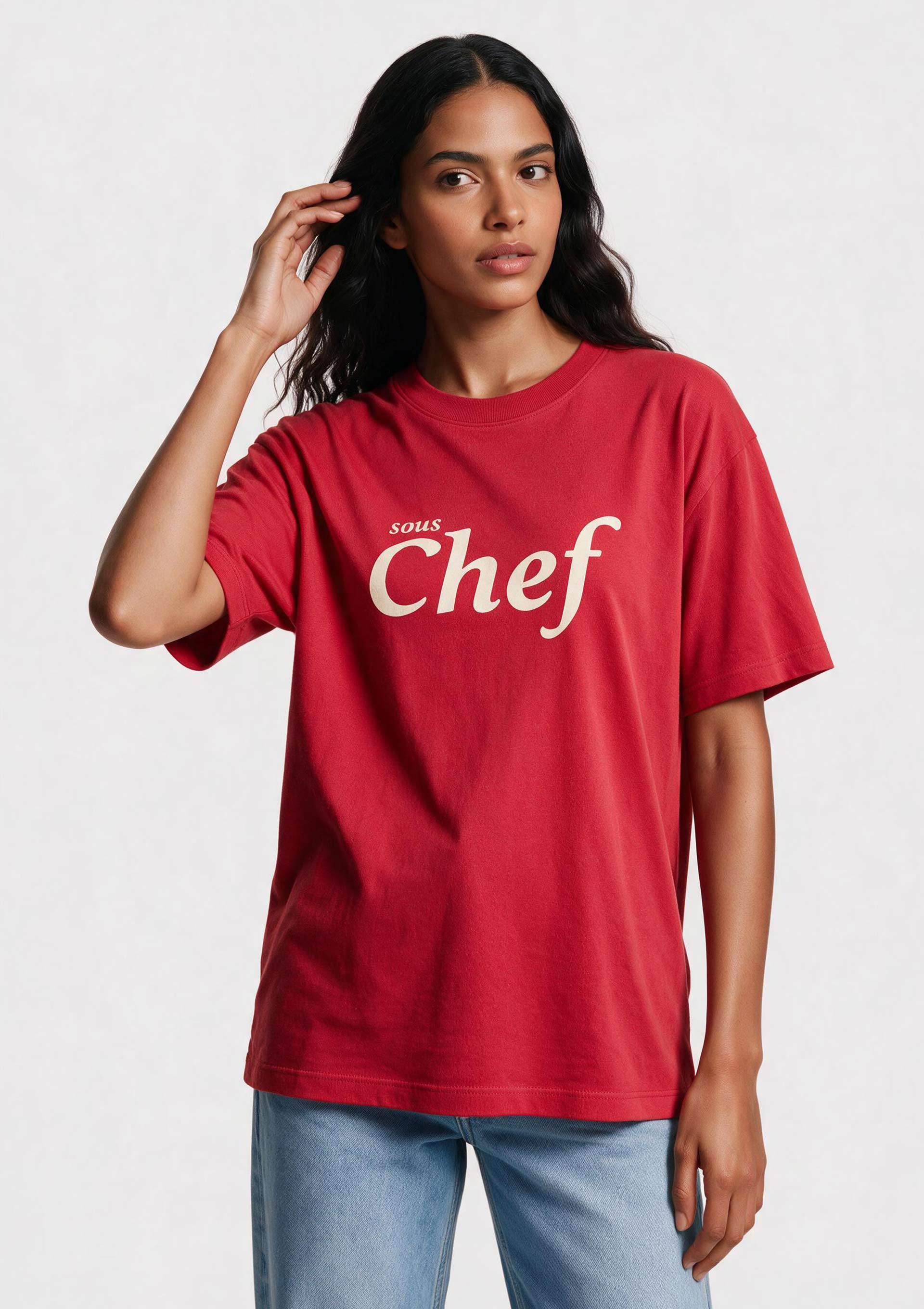 Camiseta Unissex Chef Hering Kids + Renata Vanzetto - Vermelho — Hering