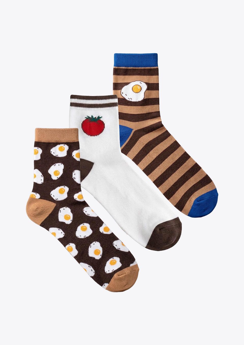 Kit 3 Meias Infantis Unissex Cano Longo Estampadas Hering Kids + Renata Vanzetto - Multicolorido