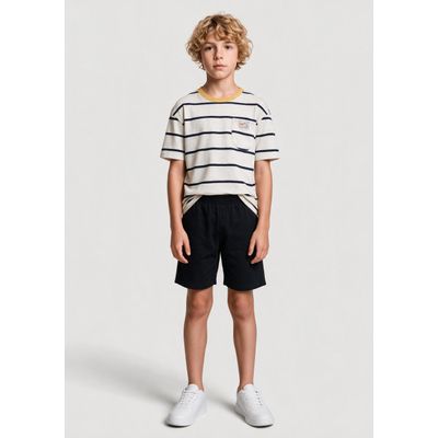 Bermuda Infantil Menino Cós De Elástico - Preto