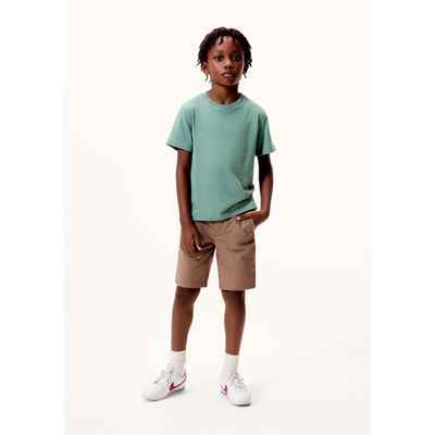 Bermuda Básica Infantil Menino Chino - Marrom