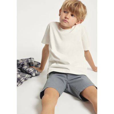Bermuda Básica Infantil Menino Chino - Cinza