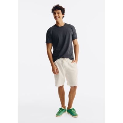 Bermuda Masculina Chino Taper Com Linho - Off white